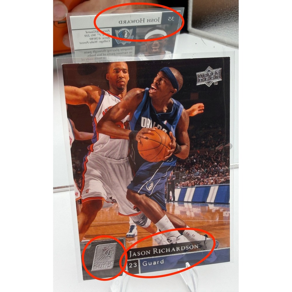 2009-10 Upper Deck Josh Howard #35 Jason Richardson Misprint Error Card NM